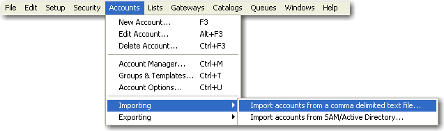 Seleccione las cuentas desde el archivo de texto csv delimitado por comas